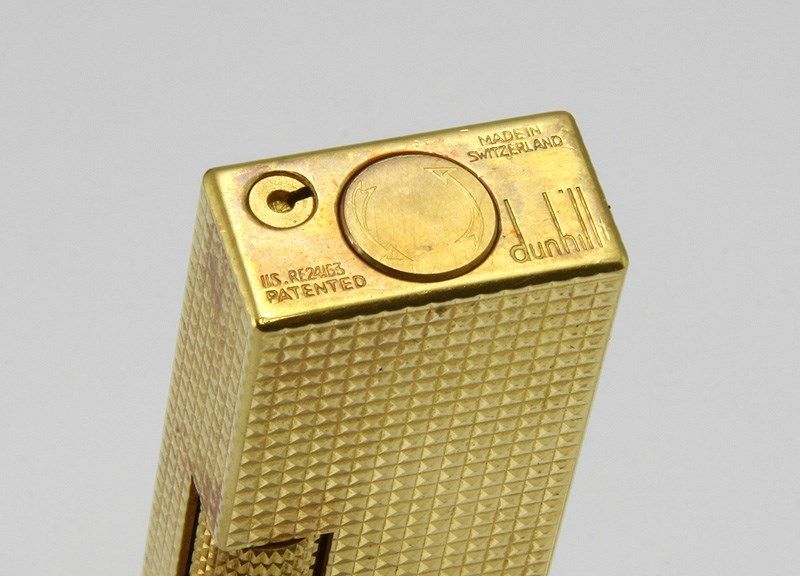 Alfred Dunhill Mini Rollagas Lighter Series Gold Plated Signature ...